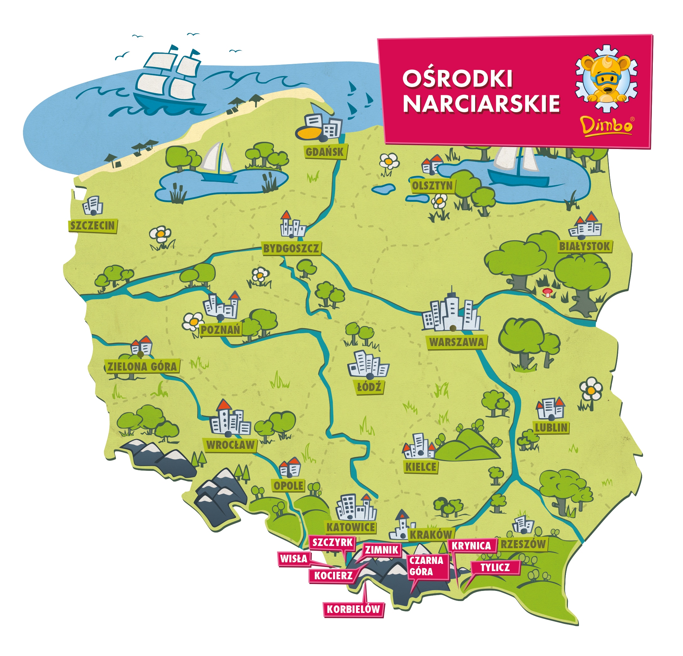 Mapa ośrodków dimbo